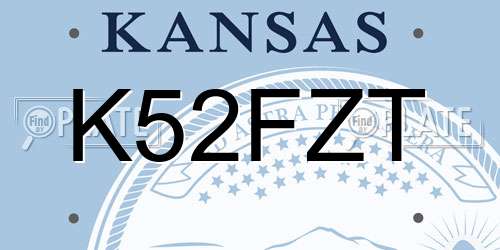 K52FZT Kansas License Plate