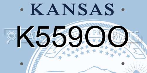 K559OO Kansas License Plate