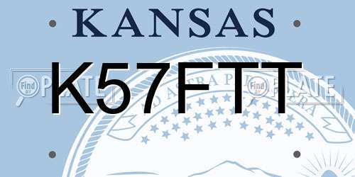 K57FTT Kansas License Plate