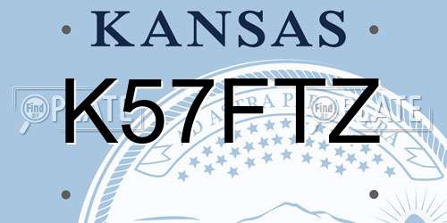 K57FTZ Kansas License Plate