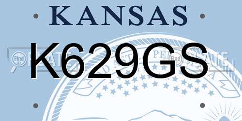 K629GS Kansas License Plate