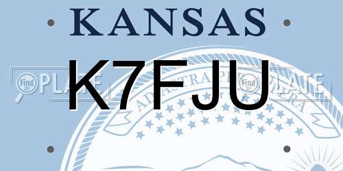 K7FJU Kansas License Plate