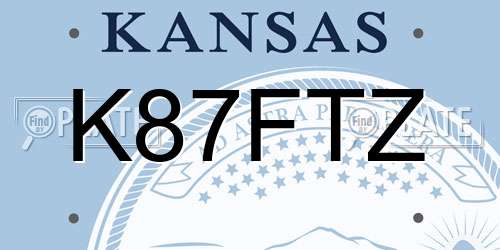 K87FTZ Kansas License Plate