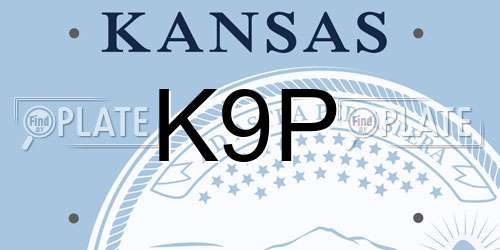 K9P Kansas License Plate