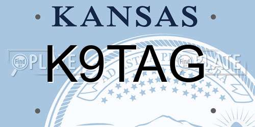 K9TAG Kansas License Plate