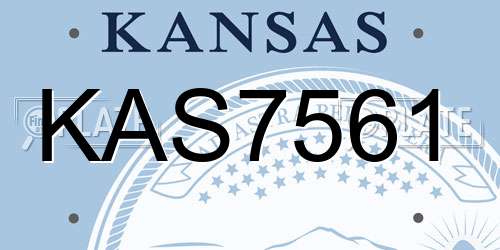 KAS7561 Kansas License Plate