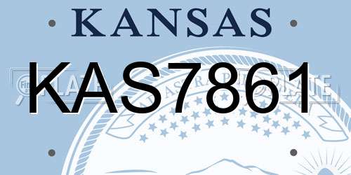 KAS7861 Kansas License Plate