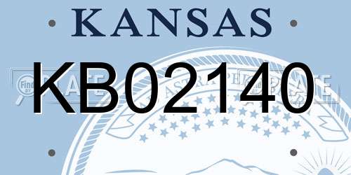 KB02140 Kansas License Plate