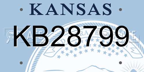 KB28799 Kansas License Plate