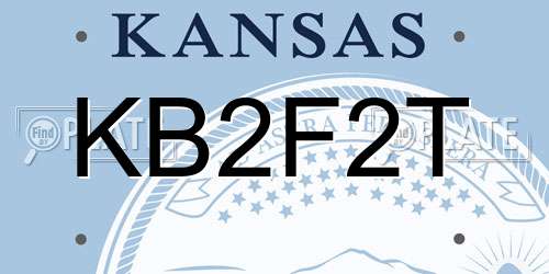 KB2F2T Kansas License Plate