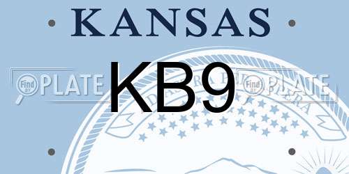 KB9 Kansas License Plate
