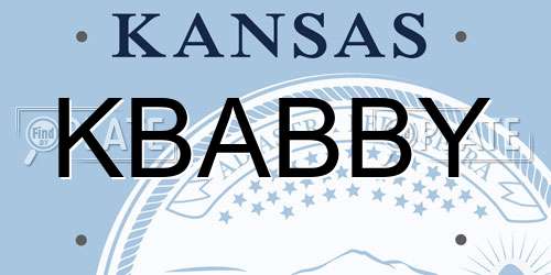 KBABBY Kansas License Plate