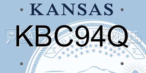 KBC94Q Kansas License Plate