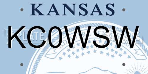 KC0WSW Kansas License Plate