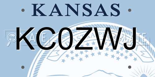 KC0ZWJ Kansas License Plate