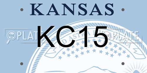 KC15 Kansas License Plate