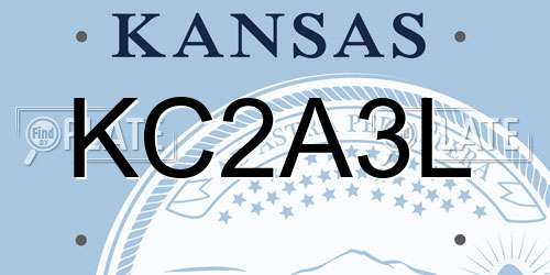 KC2A3L Kansas License Plate