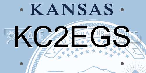 KC2EGS Kansas License Plate