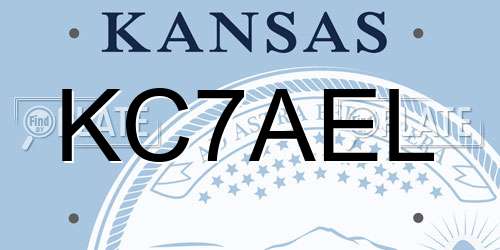 KC7AEL Kansas License Plate