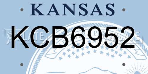 KCB6952 Kansas License Plate