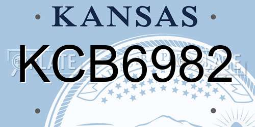 KCB6982 Kansas License Plate