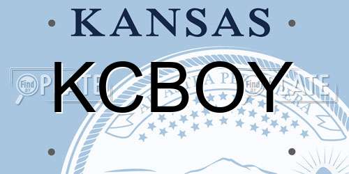 KCBOY Kansas License Plate