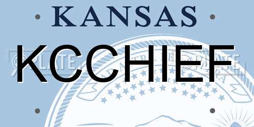 KCCHIEF Kansas License Plate
