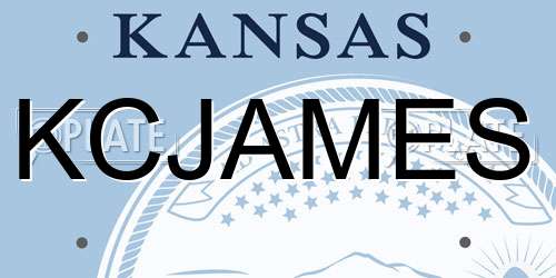 KCJAMES Kansas License Plate