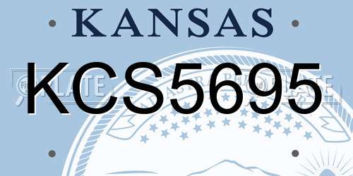 KCS5695 Kansas License Plate