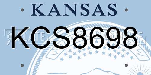 KCS8698 Kansas License Plate
