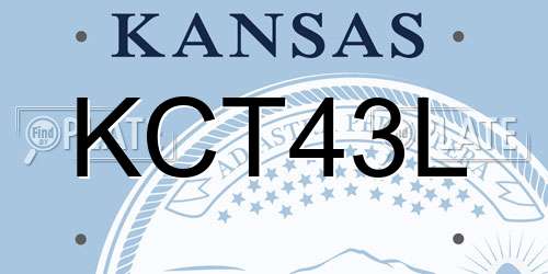 KCT43L Kansas License Plate