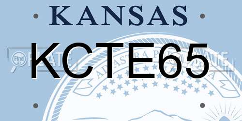 KCTE65 Kansas License Plate