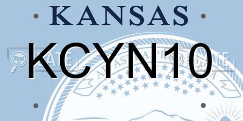 KCYN10 Kansas License Plate