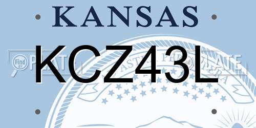 KCZ43L Kansas License Plate