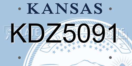 KDZ5091 Kansas License Plate