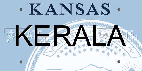 KERALA Kansas License Plate