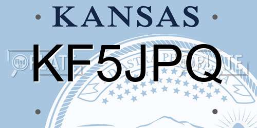 KF5JPQ Kansas License Plate