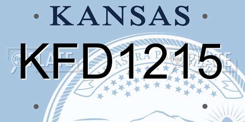 KFD1215 Kansas License Plate