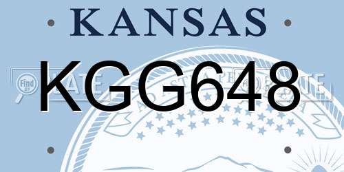 KGG648 Kansas License Plate