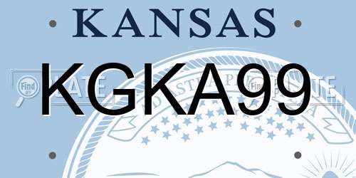 KGKA99 Kansas License Plate