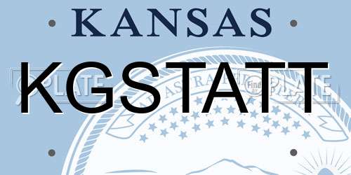 KGSTATT Kansas License Plate