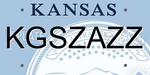 KGSZAZZ Kansas License Plate