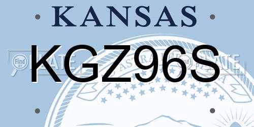 KGZ96S Kansas License Plate