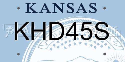 KHD45S Kansas License Plate