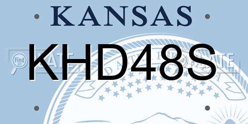 KHD48S Kansas License Plate