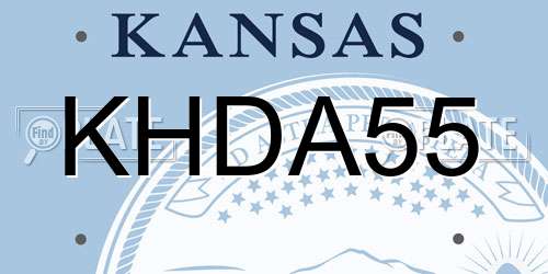 KHDA55 Kansas License Plate