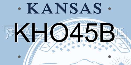 KHO45B Kansas License Plate