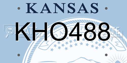 KHO488 Kansas License Plate