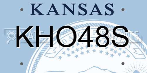 KHO48S Kansas License Plate