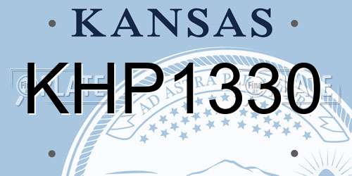 KHP1330 Kansas License Plate